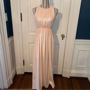 Chelsea Flower Pink XS side zip open back dress D114